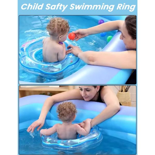 Baby Pool Floats, Inflatable Float Raft with Handle Safety Seat Double Airbag, Kids Swimming Ring Water Beach Floaties Party Toys, Toddler Swim Training for Infant of 4-48 Months - Image 3