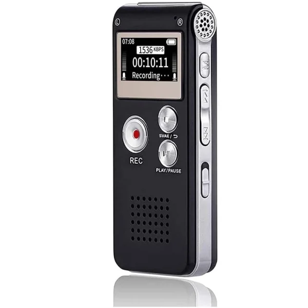 Digital Voice Recorder 8GB Voice Recorder with Playback for Lectures - USB Dictaphone Upgraded Small Tape Recorder Device