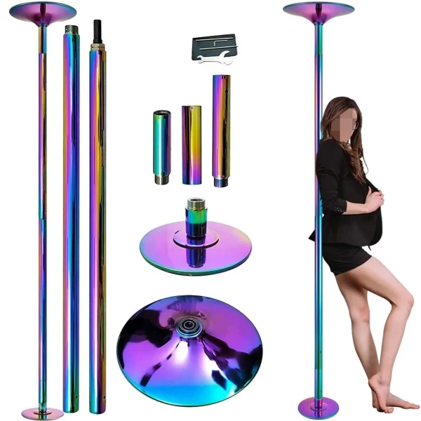 Stripper Poles,Pole Kit for Exercise Club Party Pub Home Gym 45mm Removable Dance Pole Set Spinning Pole Dance Portable Static Fitness Dancing