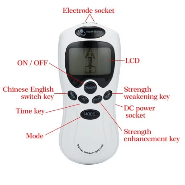 siisll 8 Modes Electric Pulse Massager Electronic Portable Handheld Pulse Massager Muscle Stimulator Rechargeable Meridian Pain Relief Electro Therapy Machine for Home - Image 2